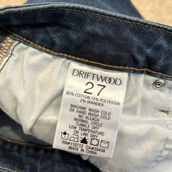 Driftwood Jackie Floral Embroidered High Waist Skinny Jeans 27x28 - Picture 4 of 4